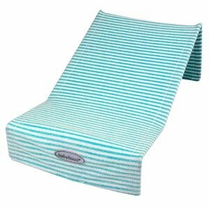 Babyhood Bath Support Towelling Turquoise With White Stripes