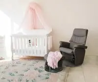 Babyhood Manhattan Glider Chair Charcoal Lifestyle