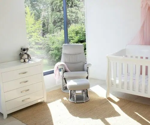 Babyhood Manhattan Glider Chair Steel Grey Lifestyle Babyhood Manhattan Glider Chair Steel Grey Lifestyle
