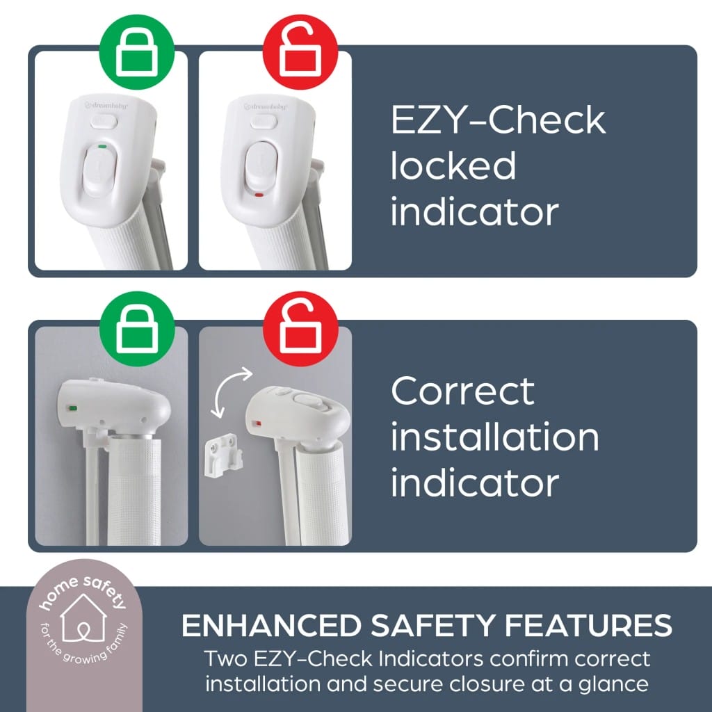 Dreambaby Glide N Hide Retractable Gate Lock Indicators