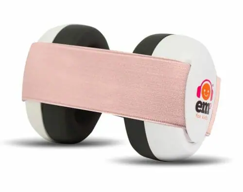 Ems For Kids Baby Earmuffs White Coral Hero Shot