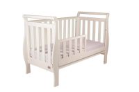 Babyhood Georgia Sleigh Cot White Toddler Bed