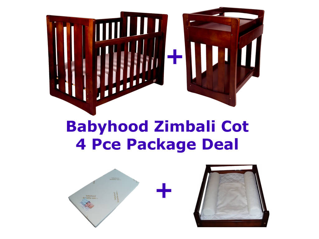 Babyhood Zimbali Cot Package Deal 4 Pce Bubs n Grubs