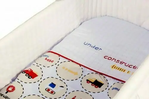 Amani Bebe Under Construction 3pce Bassinet Sheet Set Amani Bebe Under Construction 3pce Bassinet Sheet Set