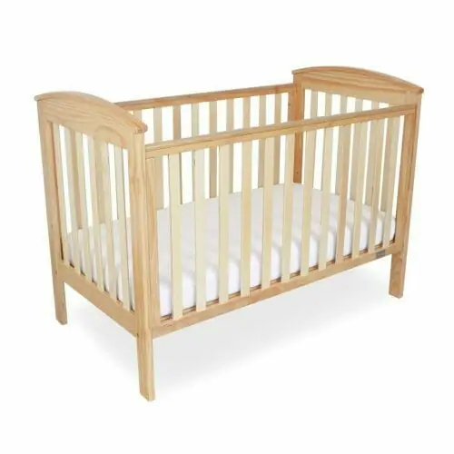 Babyhood Classic Curve Cot Natural Cot Mode Drop Side Up Babyhood Classic Curve Cot Natural Cot Mode Drop Side Up