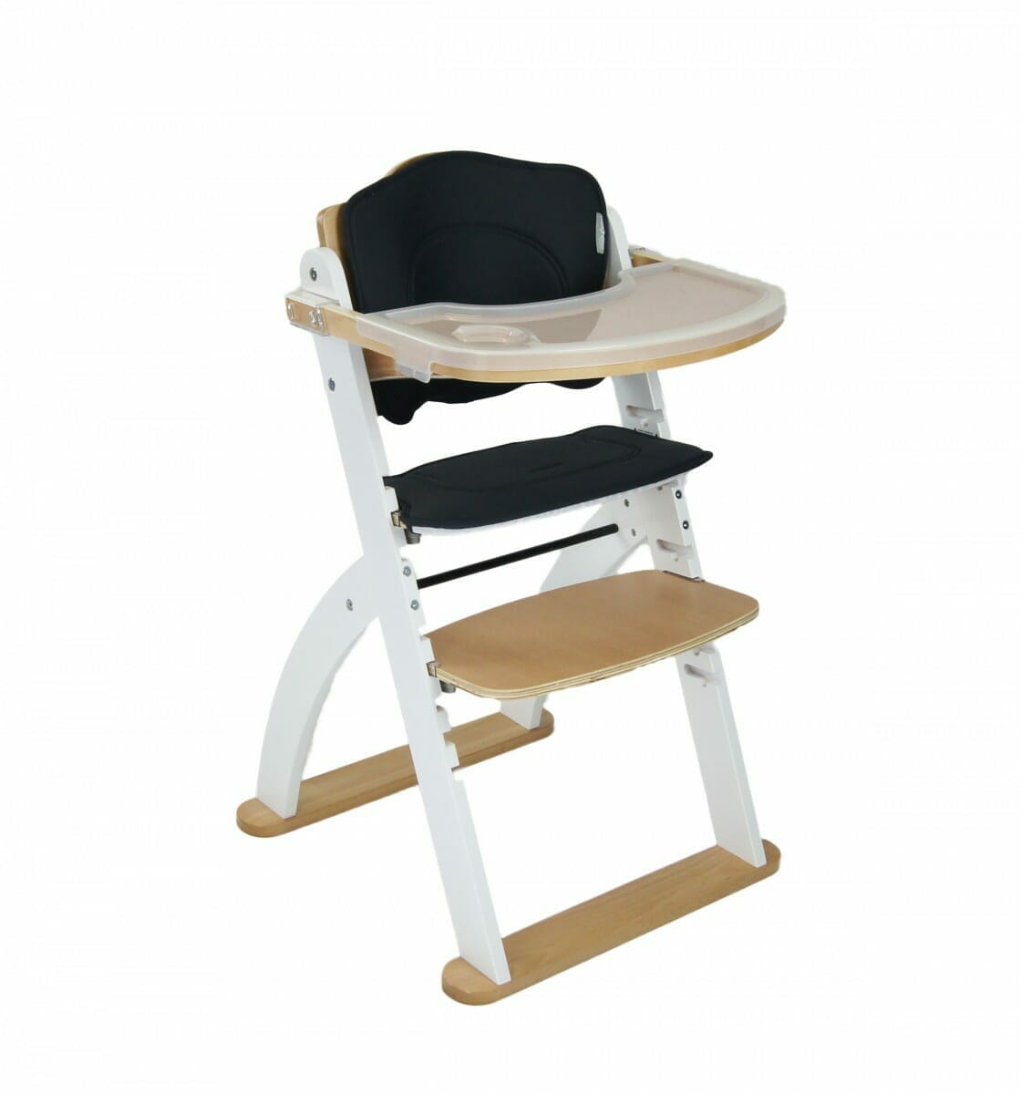 Kaylula Ava Forever High Chair White Angle View With Tray