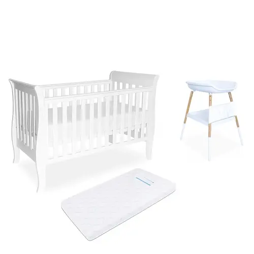 Babyhood Classic Sleigh Cot 4 Pce Cot Package Deal 1