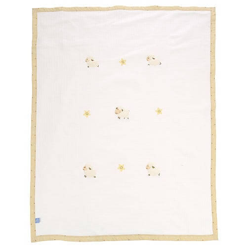 Living Textiles Counting Sheep Waffle Blanket Cot Size
