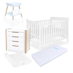 Babyhood Classic Sleigh 5 Pce Cot Package Deal