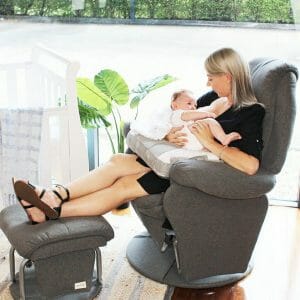 Babyhood Vogue Glider Chair Charcoal Lifestyle Square
