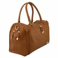 Isoki Double Zip Satchel Amber Angle