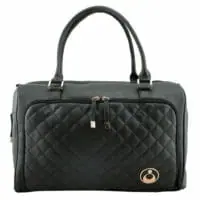 Isoki Double Zip Satchel Ebony Quilted