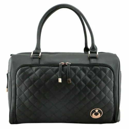Isoki Double Zip Satchel Ebony Quilted