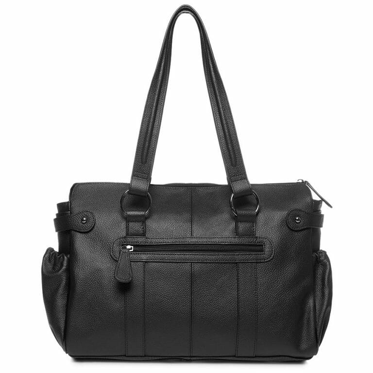 Il Tutto Mia Leather Tote Baby Bag BLACK Bubs n Grubs