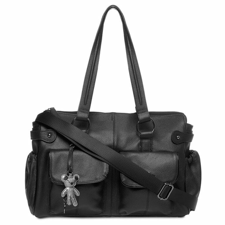 Il Tutto Mia Leather Tote Baby Bag BLACK Bubs n Grubs