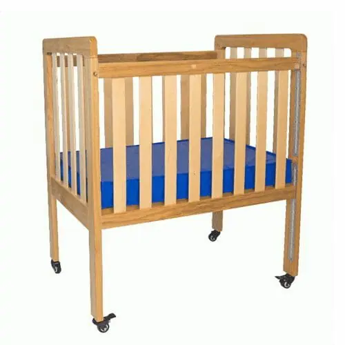 Babyhood Mini Ergonomic Cot Natural Dropside Up Babyhood Mini Ergonomic Cot Natural Dropside Up