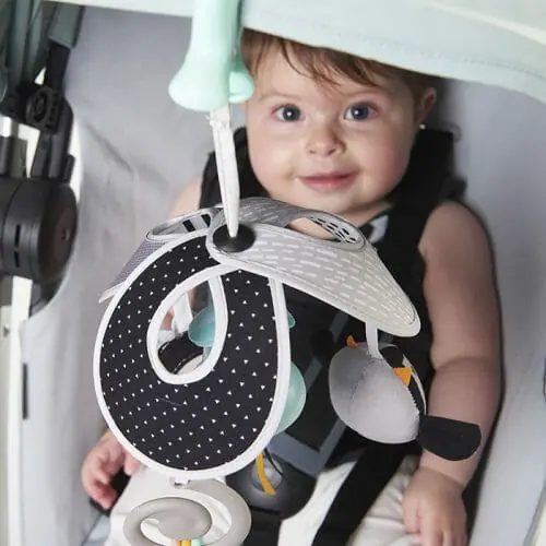 Tiny Love Magical Tales Pack N Go Mini Mobile Closeup On Pram Tiny Love Magical Tales Pack N Go Mini Mobile Closeup On Pram