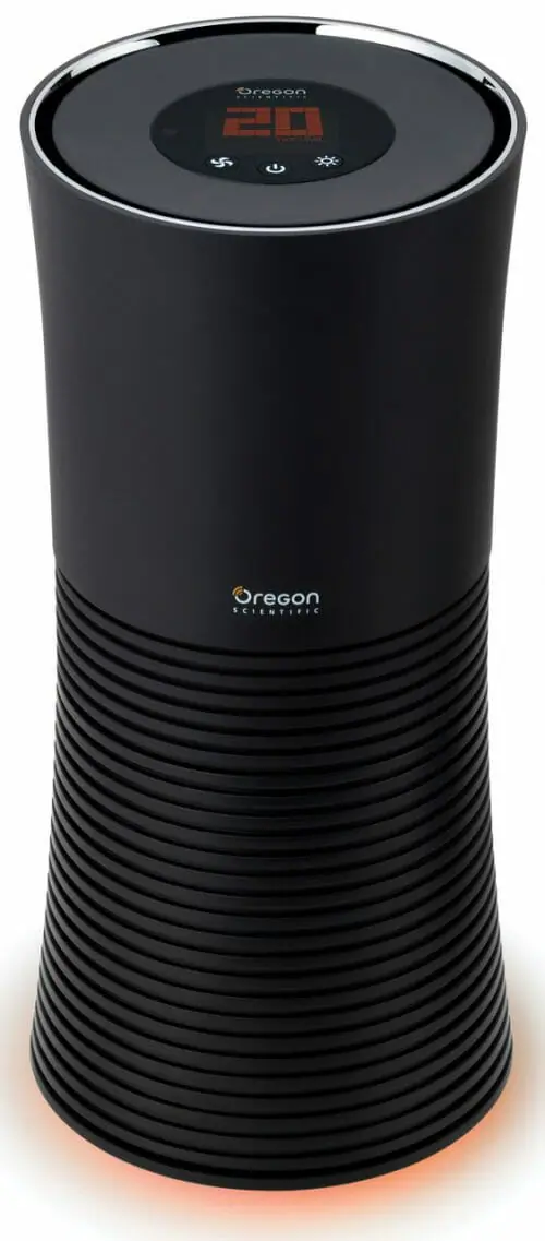 Oregon Scientific Ws907 Air Sanitizer Black Top View Oregon Scientific Ws907 Air Sanitizer Black Top View