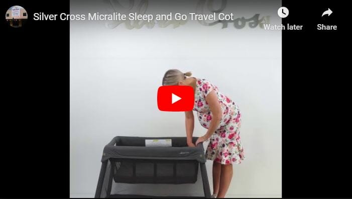 Silver Cross Micralite Sleep & Go Travel Cot Video