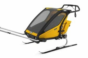 Thule Chariot Sport 2 Midnight Black Spectra Yellow Ski Kit