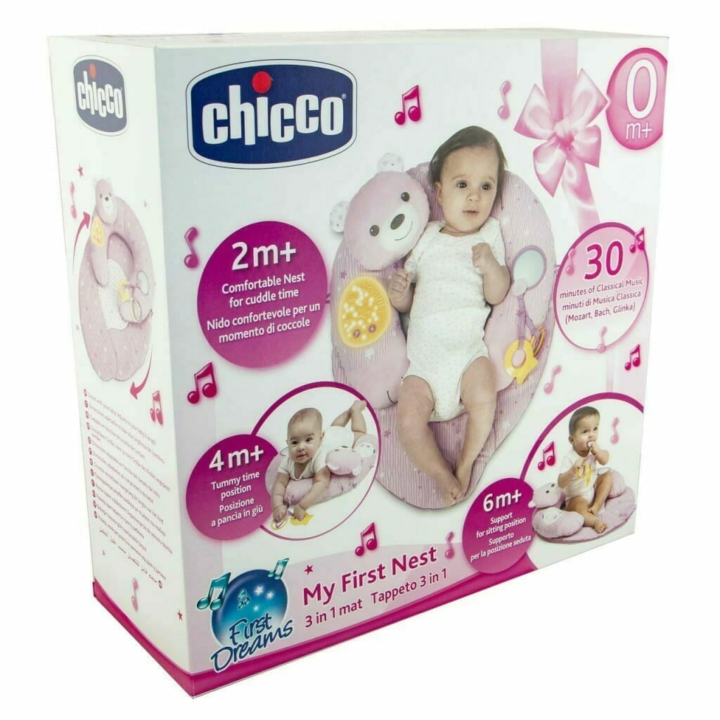 Chicco My First Nest 3 In 1 Playmat Pink Packaging Angle