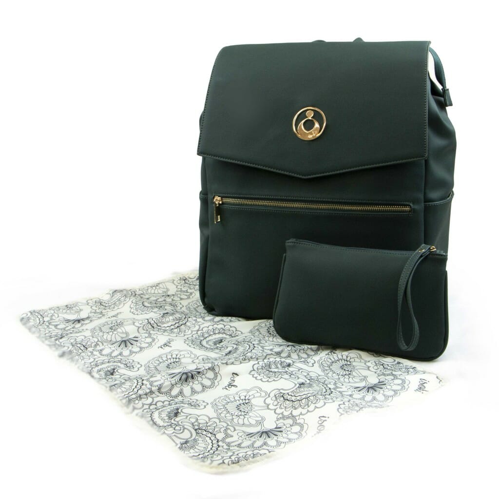 Isoki Hartley Backpack Forest Angle With Accessories