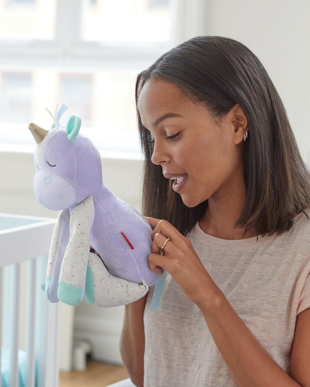 Skip Hop Cry Activated Soother Unicorn Voice Recording