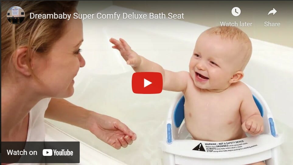 Dreambaby Super Comfy Deluxe Bath Seat Video