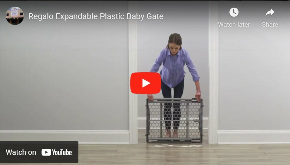Regalo Expandable Plastic Baby Gate Video