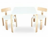 Babyhood Scandi Playing Table & Chairs Beech & White