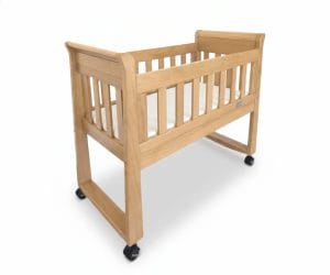 Sandton Sleigh Cradle, Bassinet And Rocking Seat With Wheels Natural