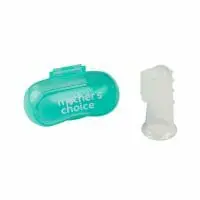 Mothers Choice Fingertip Toothbrush & Case Angle