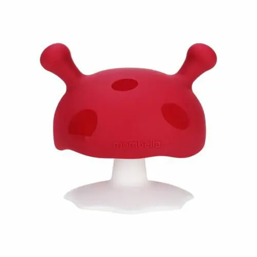 Mombella Mushroom Soothing Teether Red Mombella Mushroom Soothing Teether Red