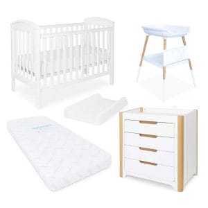 Babyhood Classic Curve 5 Pce Cot Package Deal