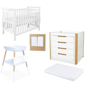 Babyhood Georgia Sleigh Cot 6 Pce Cot Package 1