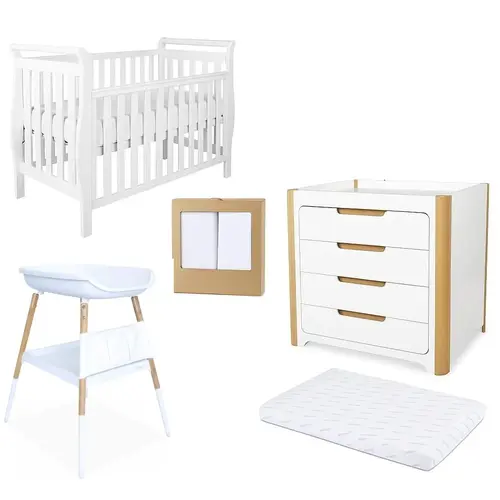 Babyhood Georgia Sleigh Cot 6 Pce Cot Package 1