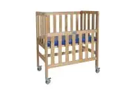 Sunbury Ergo Evacuation Cot Clear Natural Lacquer Drop Side Down