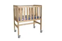 Sunbury Ergo Evacuation Cot Clear Natural Lacquer Drop Side Up