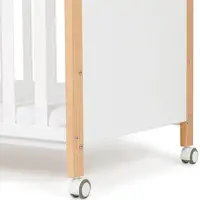 Grotime Lucas Compact Cot White Natural Closeup
