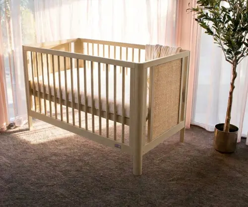 Babyhood Aliya Rattan Cot Driftwood Lifestyle Babyhood Aliya Rattan Cot Driftwood Lifestyle