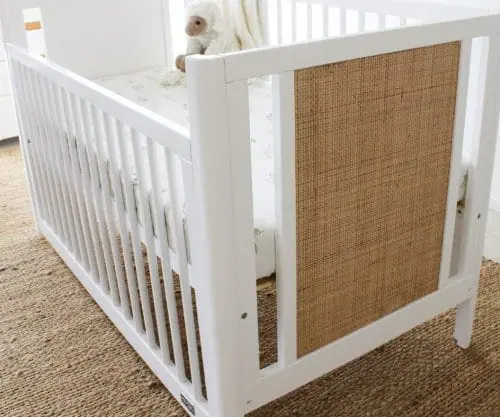 Babyhood Aliya Rattan Cot White 4 Babyhood Aliya Rattan Cot White 4