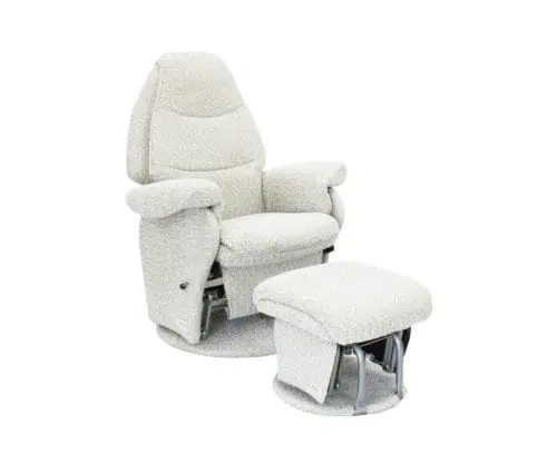 Vogue Feeding Glider Chair & Ottoman Boucle Cream Vogue Feeding Glider Chair & Ottoman Boucle Cream