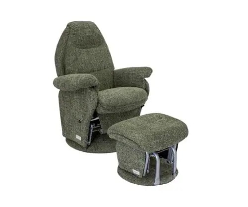 Vogue Feeding Glider Chair & Ottoman Boucle Sage Vogue Feeding Glider Chair & Ottoman Boucle Sage