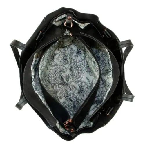 Isoki Avoca Everyday Tote Coal Top Open 3 Isoki Avoca Everyday Tote Coal Top Open 3