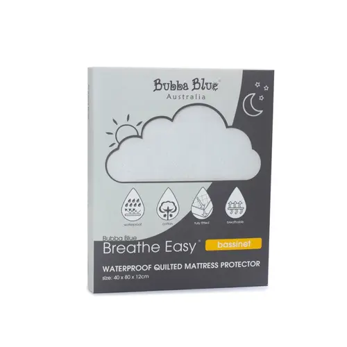 Bubba Blue Quilted Bassinet Mattress Protector Packaging