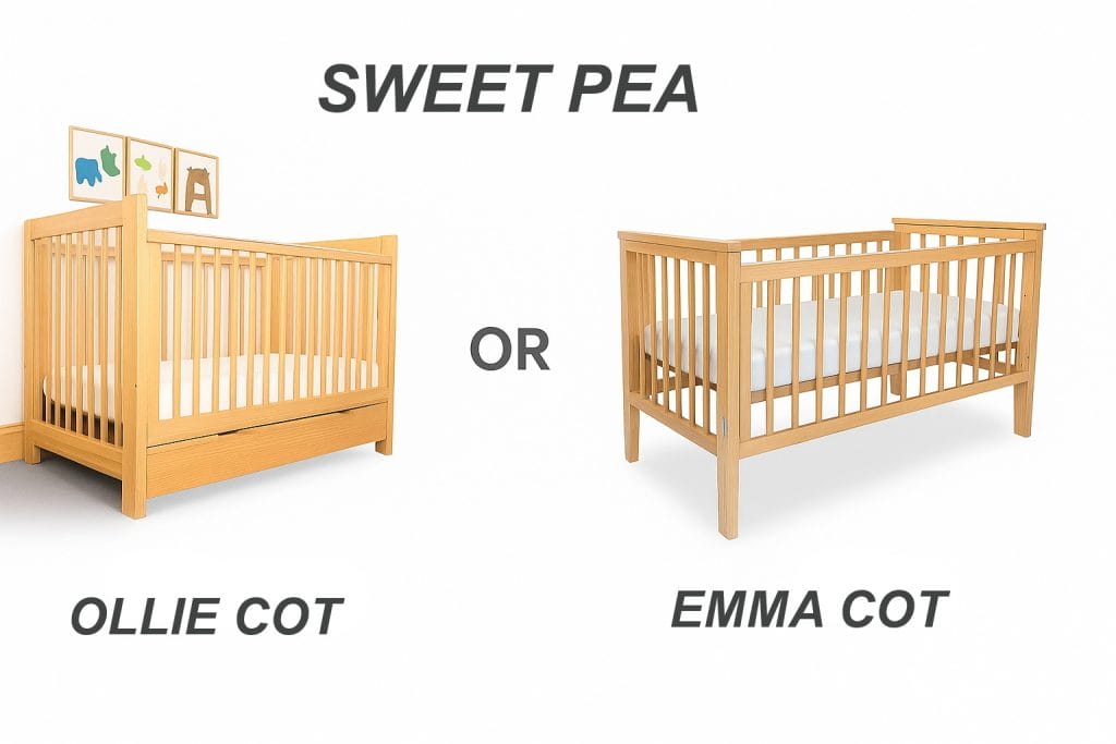 Comparison of Sweet Pea Emma Cot vs Sweet Pea Ollie Cot