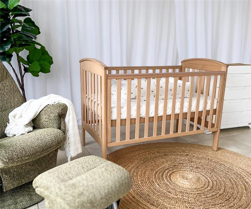 Babyhood Classic Curve Cot Driftwood Lifestyle 1