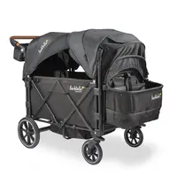 Larktale Caravan Quad Stroller Wagon Byron Black Side View005 Larktale Caravan Quad Stroller Wagon Byron Black Side View005