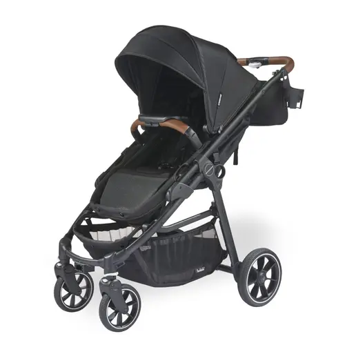 Larktale Crossover V2 Strollerwagon Byron Black Hero Left Stroller Mode