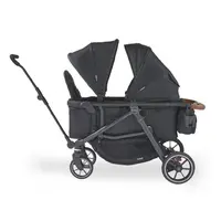 Larktale Crossover V2 Strollerwagon Byron Black Side View Wagon Mode W Second Seat + Canopy